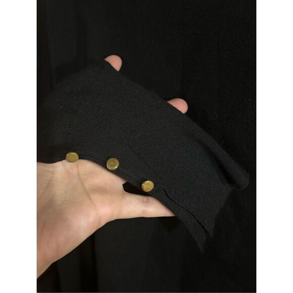 Women’s Black Philosophy Republic Clothing Long Sleeve Split Cuff Gold Button Pu - Picture 4 of 5